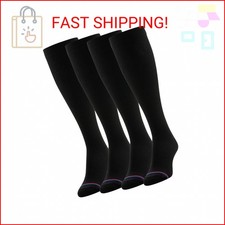 MediPeds unisex-adult Over-the-Calf Socks with Mild Compression, Multipairs, Bla picture