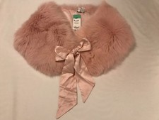 Carlisle Pink Fox Fur Shoulder Wrap - S/M - New With Tags picture