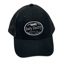 Daily Electric Inc Port Authority Black Trucker Ball Cap Hat Snapback Mesh picture