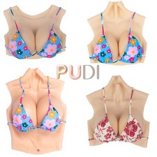 Realistic C-G Cup Fake Boobs For Crossdresser Silicone Breast Forms Breast Plate picture