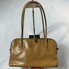 Moulin Y2K Leather Shoulder Bag Tan Brown Minimal Handbag 2000s Vintage Archive picture