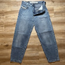 Vintage Diesel Saddle Jeans Men 28x29 Blue Loose Tapered Medium Wash Denim 90s picture