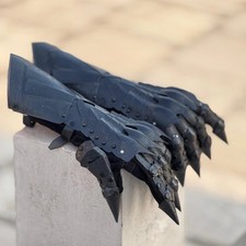 Witch king Black Medieval Nazgul Gloves Set Halloween Costume Gloves Gauntlets picture