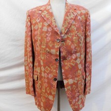 Vtg 1950s Trimingham's Bermuda Mens 44L Sport Coat Tiki Jacket Steegan Moygashel picture