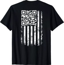 Funny QR Scan Me President Trump 4547 Trump Dancing Code ( ON Back ) T-Shirt picture