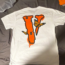 VLONE Juice WRLD Butterfly Graphic Tee White Mens Size Small 100% Authentic NEW picture