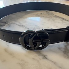 Gucci Black GG Buckle Belt Size 100cm Fits 34-36 Waist picture