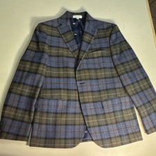 Class Club Boys Size 16 Modern Fit Plaid Blazer Blue Gray Sport Coat Dillard’s picture