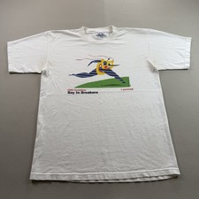 Vintage San Francisco Art T-Shirt Mens Large White Bay To Breakers Examiner 90s picture