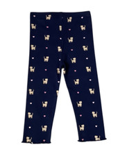 Gymboree Smart Kitties Leggings Sz 12-18 Months Navy Kitties Ruffle Hem NWOT picture