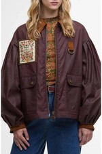 Barbour X Farm Rio Thais Wax Jacket MSRP $720 picture