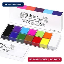 UCANBE Athena Basic Face Body Paint Oil Palette, 12 Color Large Black White Prof picture