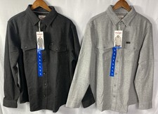 Wrangler Men's Lot of 2 Soft Brushed Knit Shirts in Black & Gray Size LARGE NWT picture