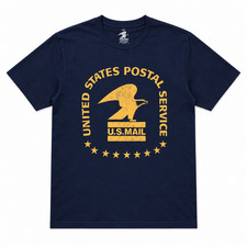 USPS Post Office Vintage Logo Navy T-Shirt Postal Service Retro Graphic Tee NEW picture