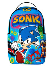 Sprayground SONIC On The Run Backpack🔥New Black Bookbag Kids School Bag picture