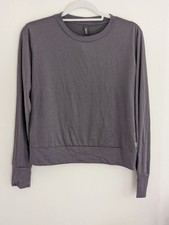 Vuori Daydream Crew Long Sleeve Tee Heather Charcoal Grey Athleisure Gorpcore L picture