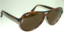 62mm LARGE VINTAGE B&L RAY-BAN B15 BROWN TORTOISE VAGABOND AVIATORS SUNGLASSES picture