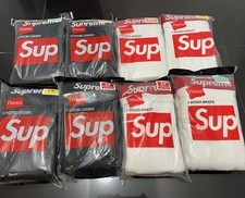 Supreme X Hanes Boxers 4 Pack Black & White Brand New S-XL picture