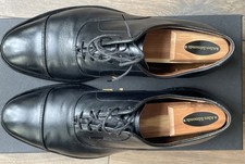 Allen Edmonds Park Avenue 10D Black Cap Toe Balmoral Oxford Leather Sole 5616 picture