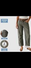 New Flamingals Solid Mid Waist Cropped Pants Xl Gray picture