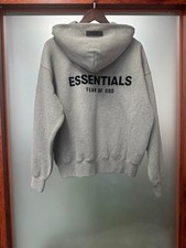 FREE SHIPPING, SS22 Essentials Men's Dark Oatmeal Fleece Hoodie, Size XL picture
