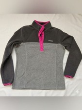 Columbia Benton Springs Half Snap Fleece Colorblock Pullover Jacket Grey M picture
