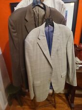 Lot of 2 Bespoke Hickey Freeman Sport Coats, Super 130's, Pick Stitched, 44 Long picture