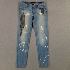 VINTAGE Rocawear Size 9 Hannah Skinny Leg Jeans Heavy Quality Denim 2000s Low picture