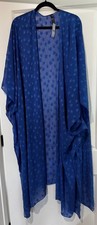 Lane Bryant Kimono Size 22/28 Blue Star Sheer Cover Up picture