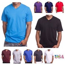 Men T-Shirt MAX HEAVY WEIGHT Plain V-Neck Big TALL  GYM Active Short Sleeve Tee picture