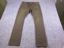 RRL Double RL Slim Fit Jeans Mens 33x32 Green Selvedge Straight Denim Pants picture