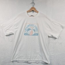VTG Memphis Pros Gildan T-Shirt Men's XL White ABA Basketball Streetwear Y2K picture