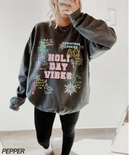 Christmas Vibes Nutcracker Sweatshirt Gingerbread Shirt Winter Holiday Preppy picture