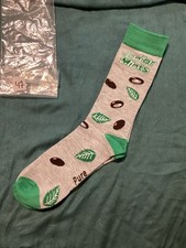 Junior Mints Unisex Adult Crew Socks Gray/Green Graphic Print Novelty picture