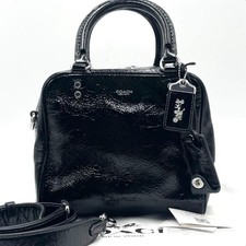 Coach CBH04 Rogue Cube Handbag Shoulder Mini Boston 2way Leather Black Women's picture