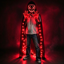 Halloween Purge Mask LED Light Up Scary Costume Accessories Decor Prop picture