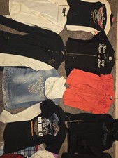 Harley-Davidson Women's Mixed Lot Shirts Hoodies Jackets Cotton Graphic, Multi picture