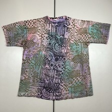 Rare Vintage 80s 90s Ocean Pacific Surf Wear AOP Graphic Shirt Men's Size XL picture