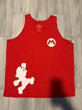 Super Nintendo World Universal Studios Mario Red Cotton Logo Tank Top Adult 2XL picture