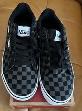 Vans Men’s Checkerboard Old Skool Sneakers - Black and Gray picture