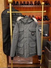  Canada Goose Expedition Black Label Parka Gray Fur Hood Winter Down Jacket Men picture