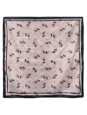 Disney Mickey Mouse Silky Scarf 27” x 27” Tan Icon Print Square Neck Tie picture