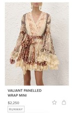 BNWT Zimmermann valiant panelled mini dress, size 0 picture