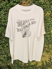 Vintage Y2K Hogs For Dogs Poker Run 2005 Motorcycle RIP Pantara T-shirt Sz XL picture