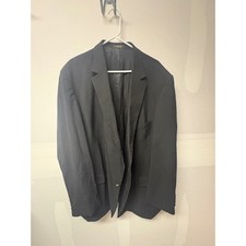 Gary Michaels Private Collection Mens Black Blazer Sport Coat 56L Gold Buttons picture