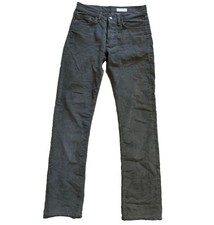 Gustin Mens Straight Fit Grey Bedford Corduroy 5 Pocket Button Fly Pants Size 34 picture
