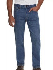 NWT Kirkland Signature Men's Jeans 30x30 Dark Wash Straight Fit Reinforced d1988 picture