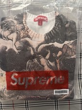 Supreme Men's Crucifixion Print Rhinestone Crewneck Sweater picture