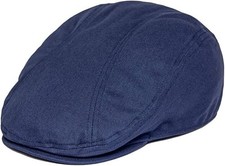 BOTVELA Men Cotton Twill Newsboy Flat Hat Fitted Cap 7 5/8 Navy picture