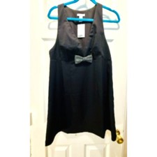 NWT H&M Black Sleeveless Cocktail Dress with Silver Bow Detail Size M picture
